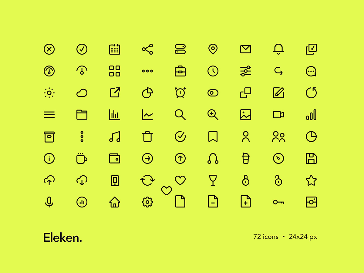 72 free icons in AI, Sketch, PSD and SVG formats