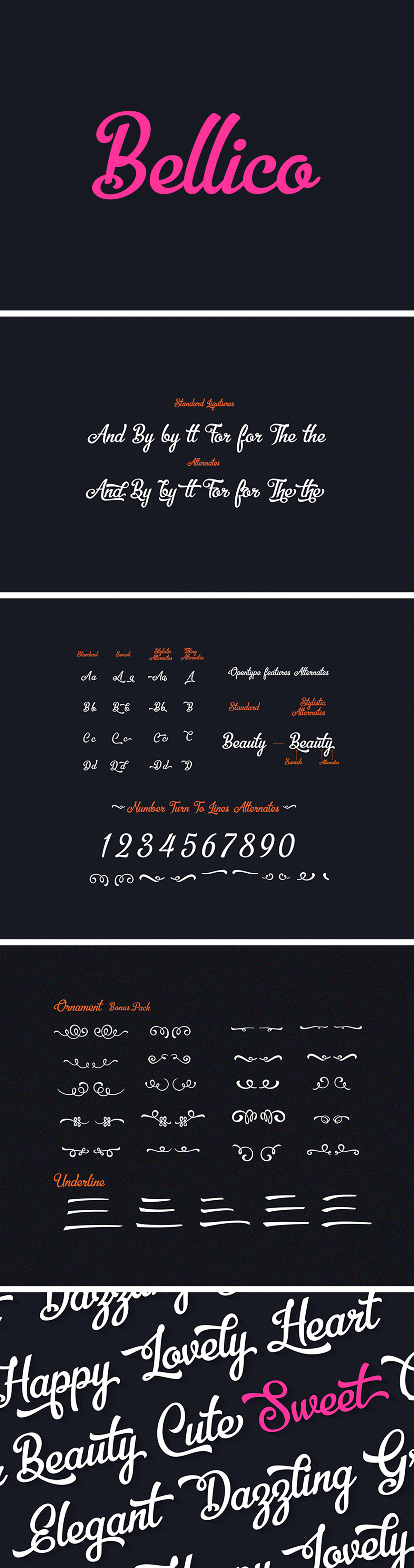 Free Font Bellico Typeface + Bonus Vectors