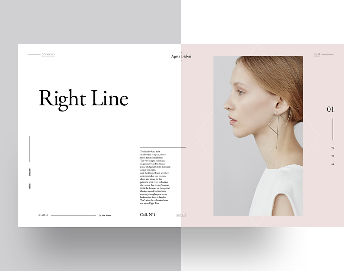 Agata Bielen: Free PSD Magazine Template