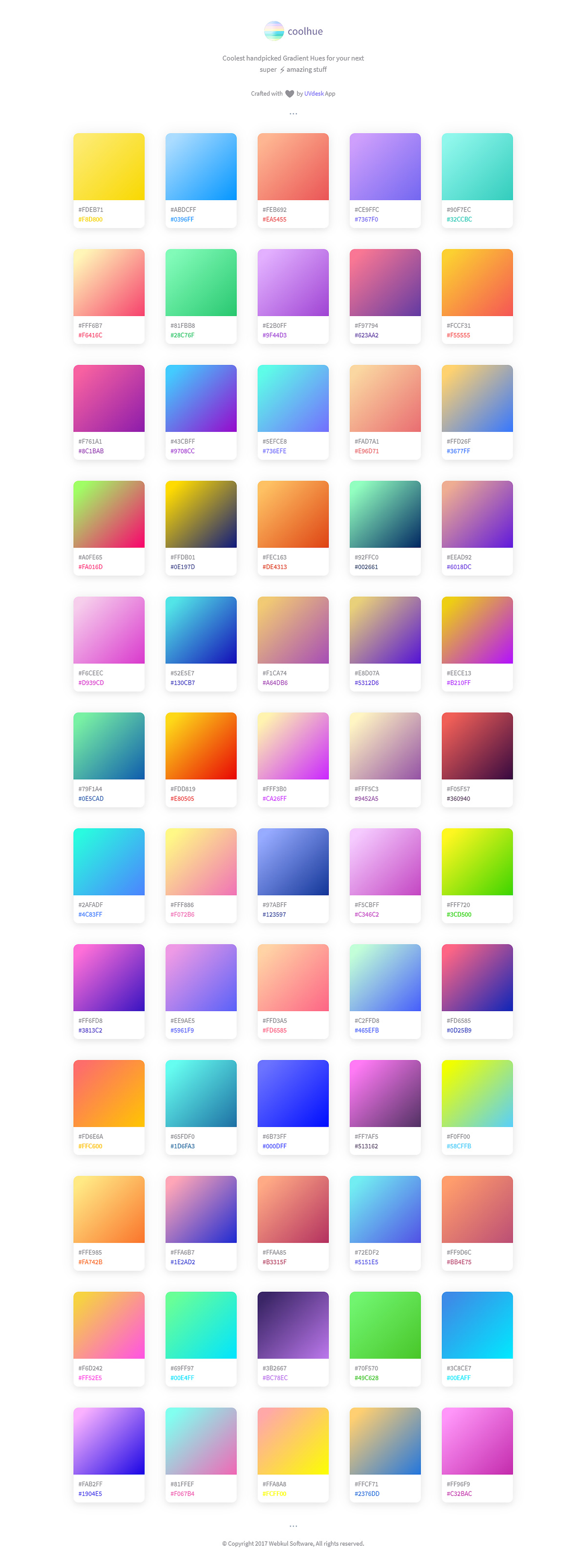 coolHue: A Collection of Ready to be Used CSS Color Gradients