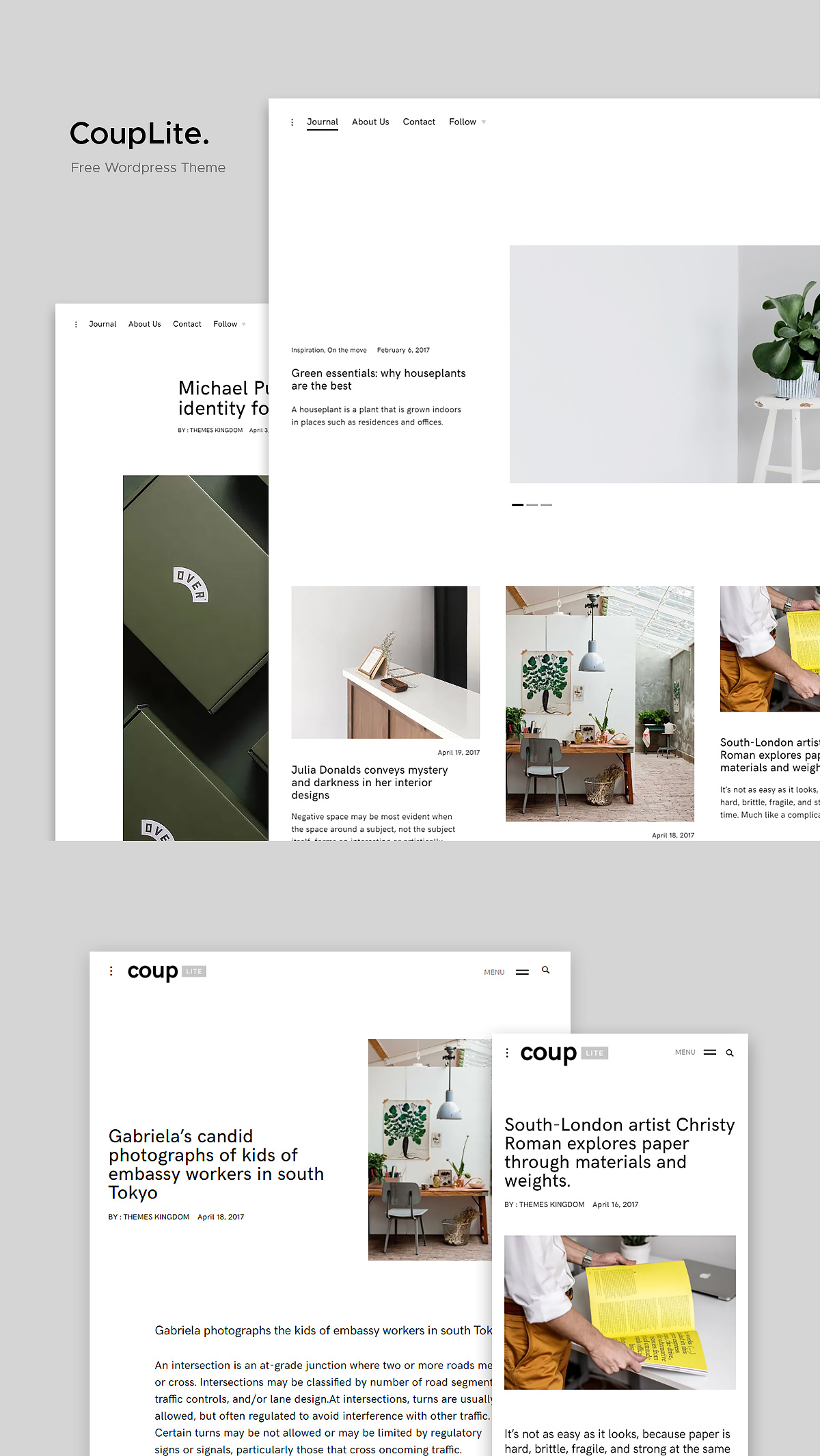 CoupLite: Free Portfolio WordPress Theme