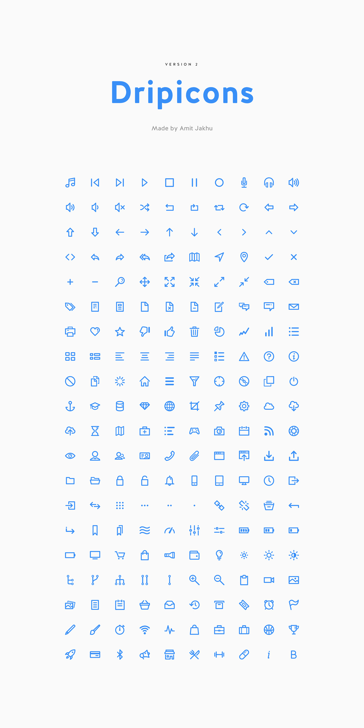 Dripicons v2: 200 Free Icons Plus Webfont