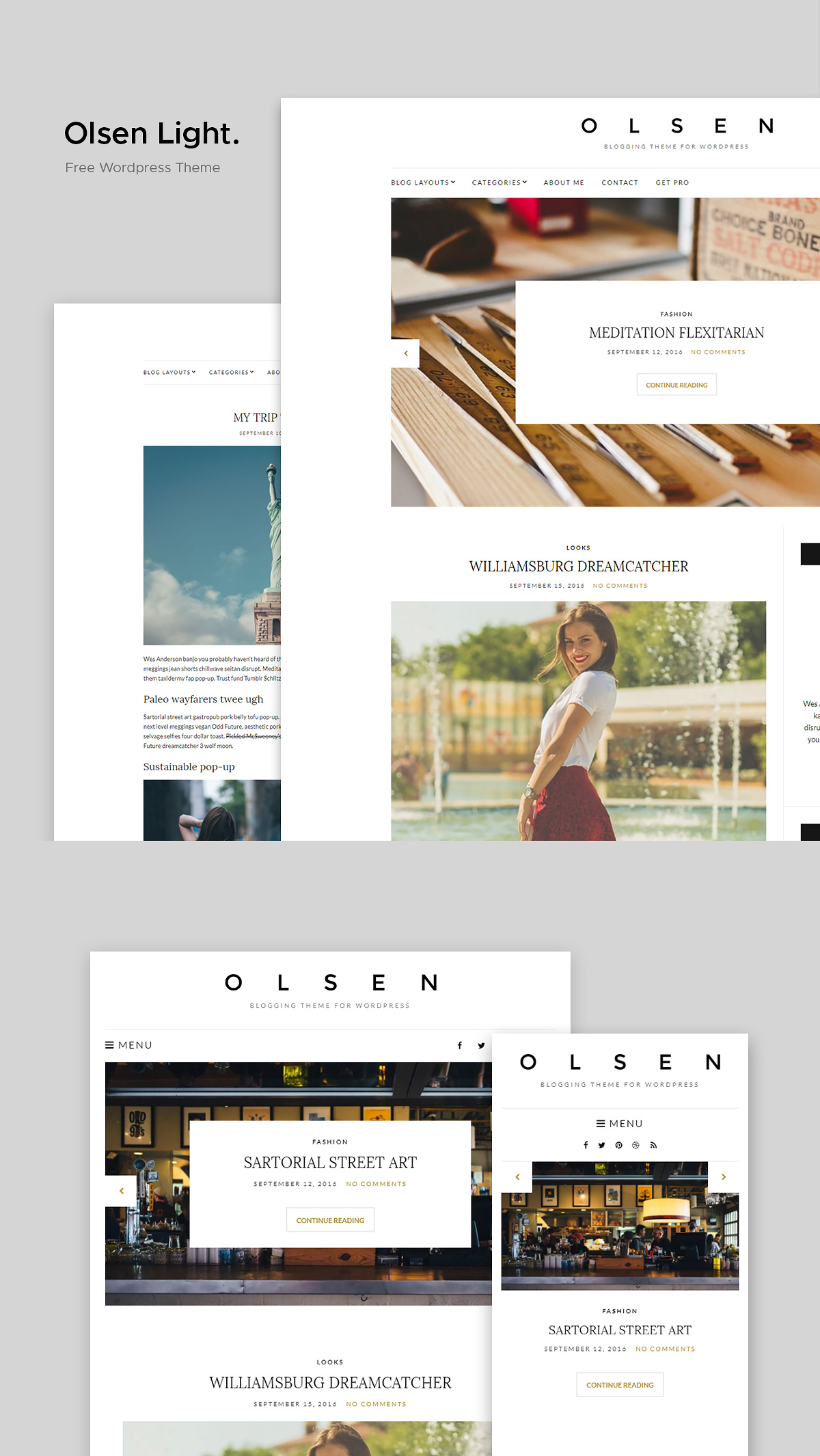 Olsen Light: A Free Lifestyle blogging WordPress Theme