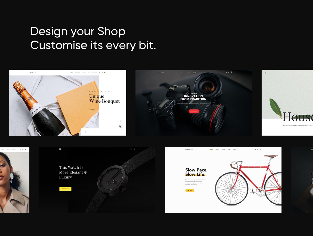 Creation Shop UI Kit Free Sample - 1