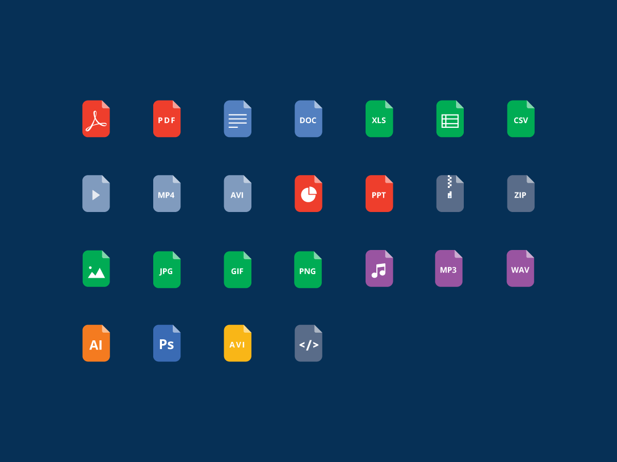 Free File Format Flat Icons - 1