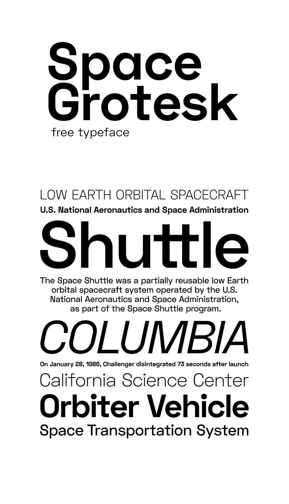 Space Grotesk - Free Sans-serif Font