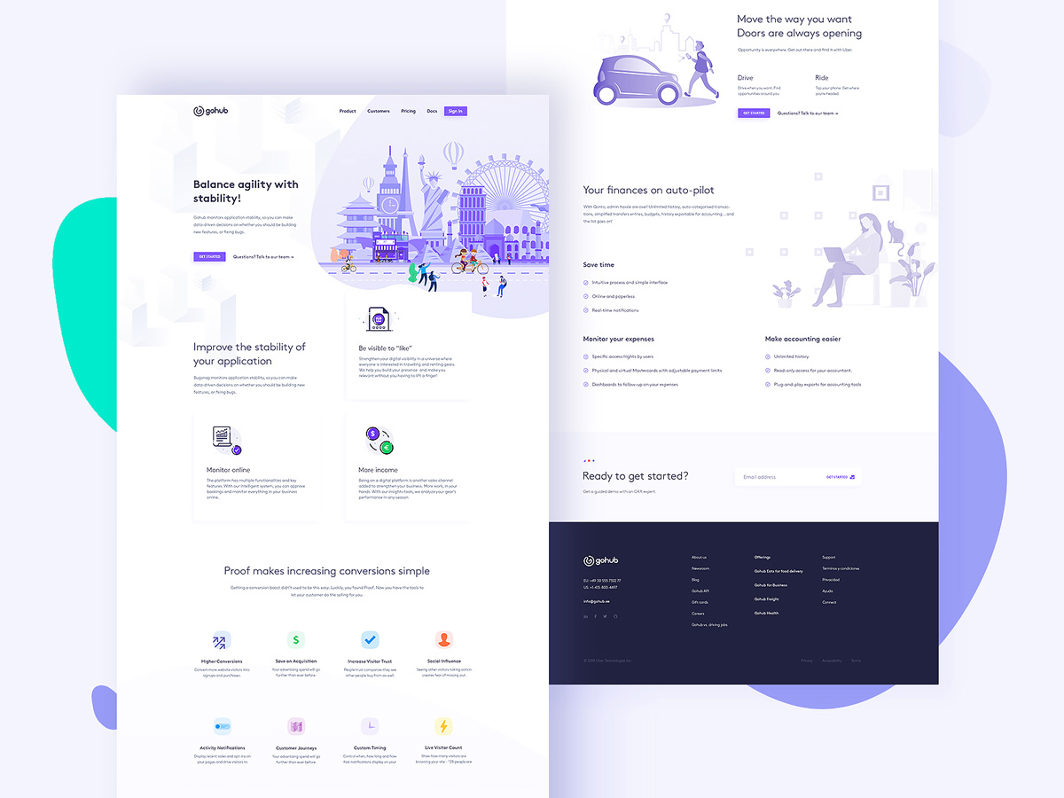 GoHub - Free PSD Landing Page - 1