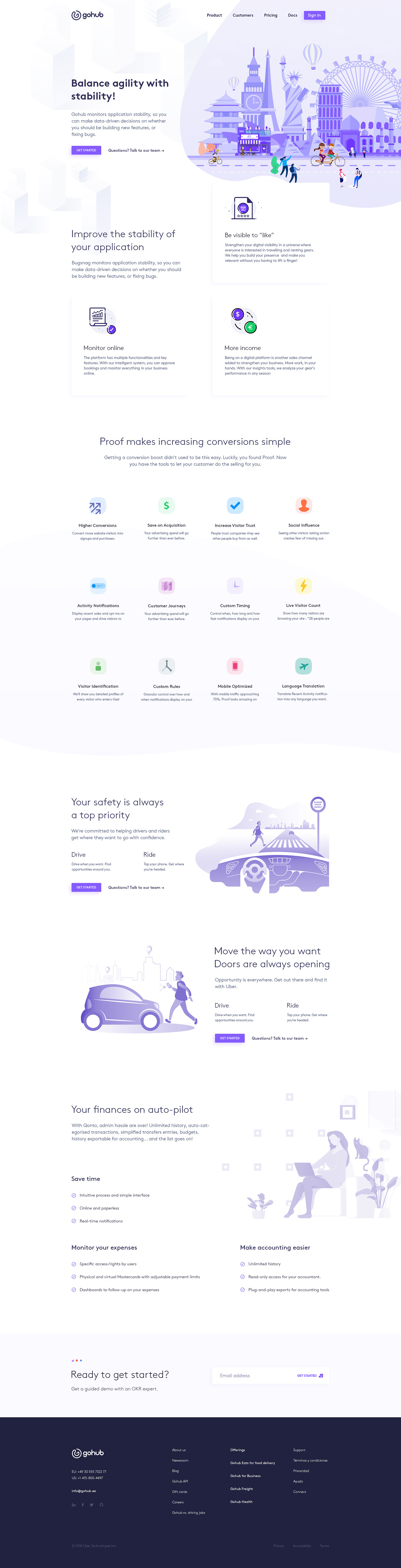 GoHub - Free PSD Landing Page - 2