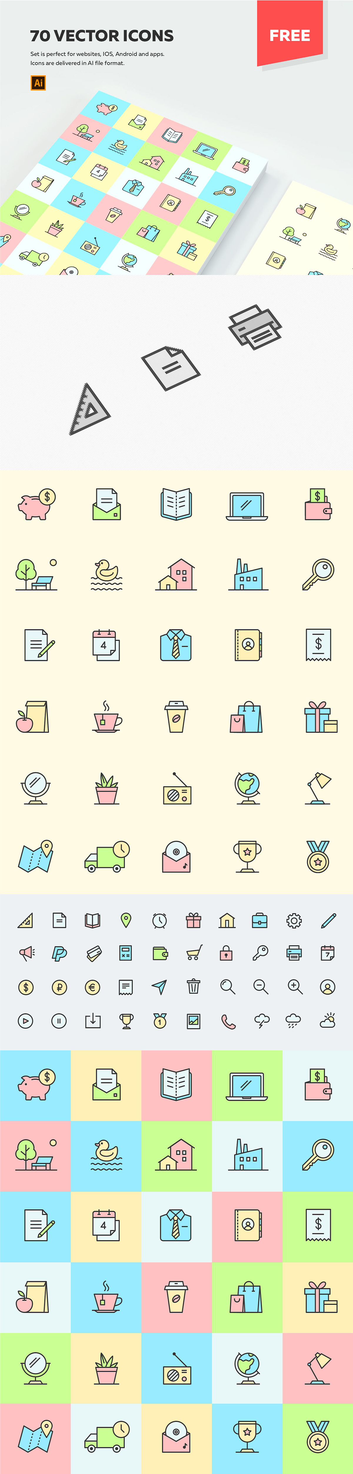 70 Free Vector Icons