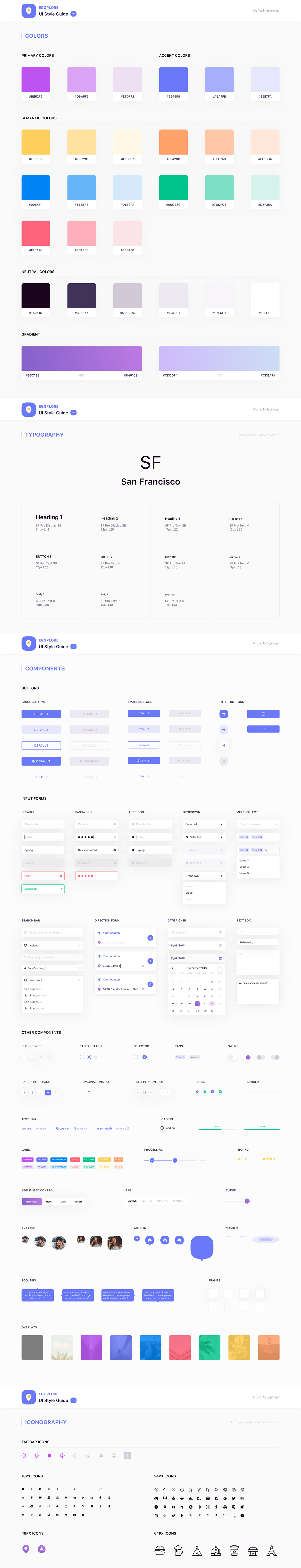 Eggplore Free UI Style Guide