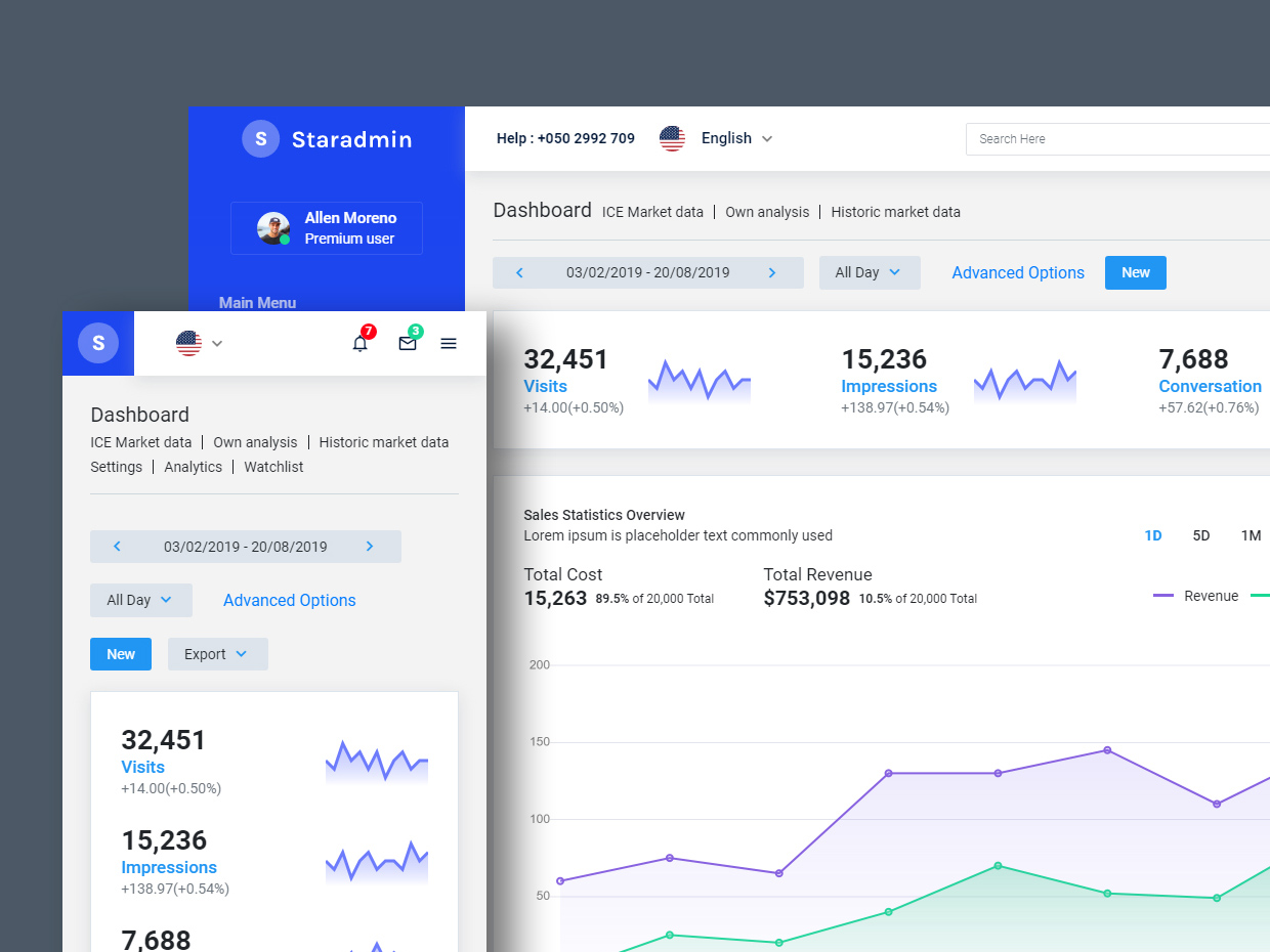 Star Admin -  Free Admin Dashboard Template 01