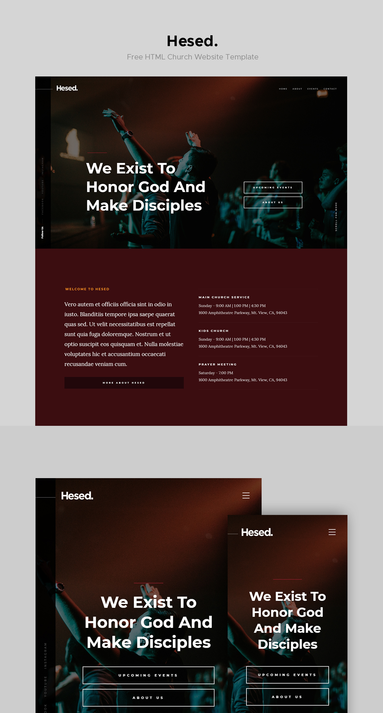 Hesed — Free Church Website Template