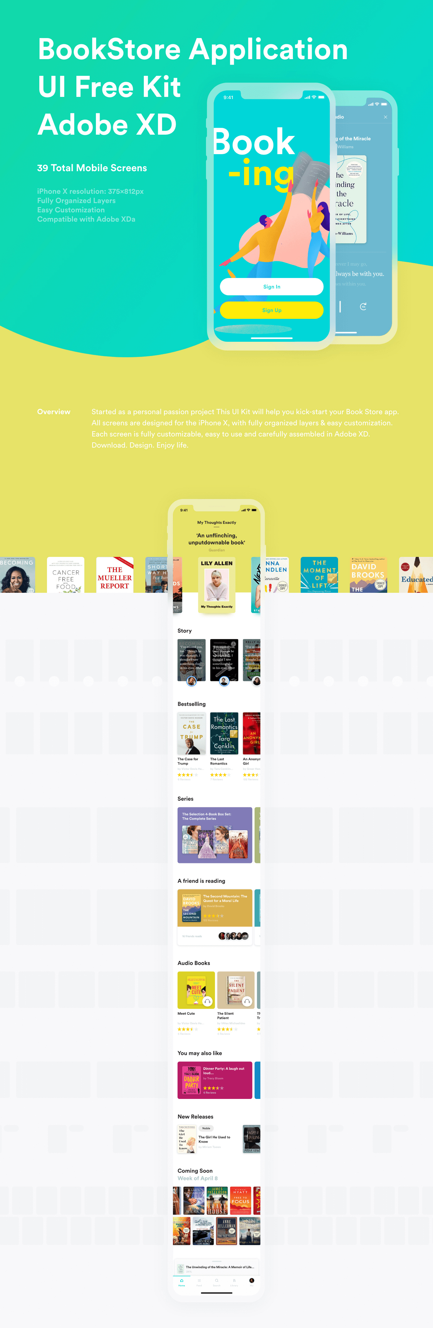 BookStore App Free UI Kit 01