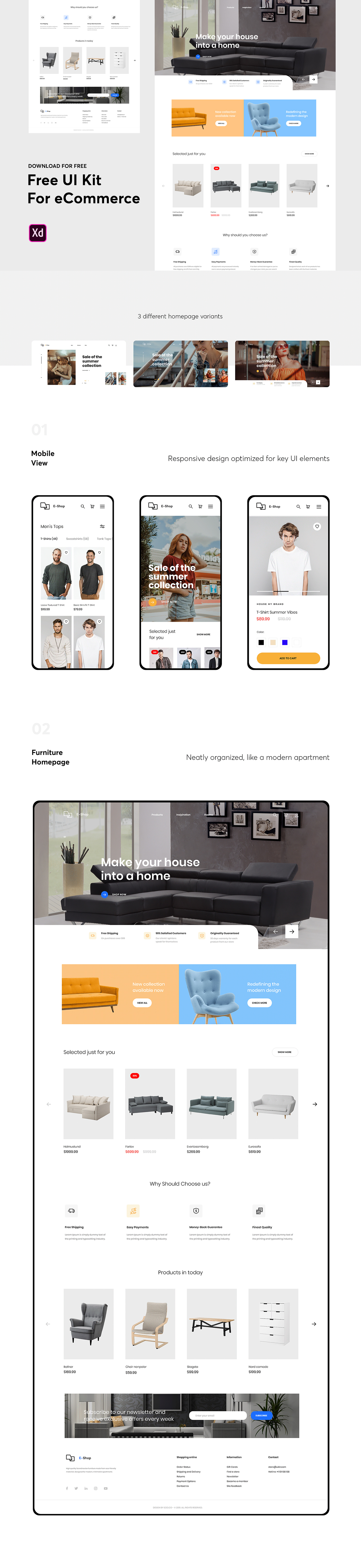 eCommerce – Free UI Kit