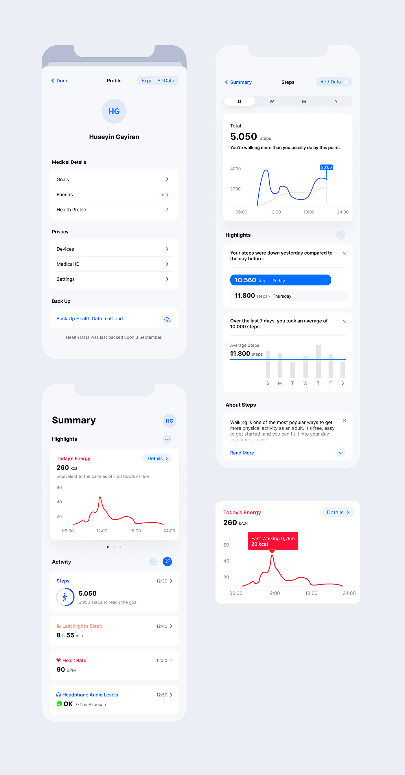 Health App Free UI Kit