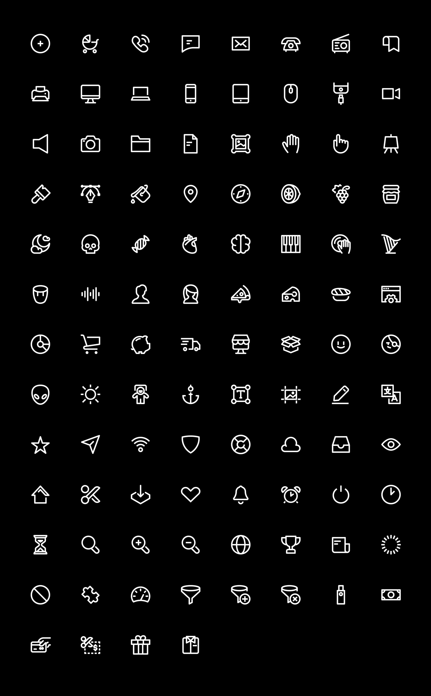 Line Hero Essentials Free Icons