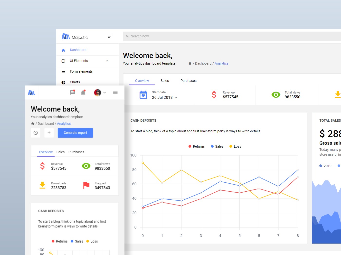 Majestic - Free Bootstrap Admin Template 02