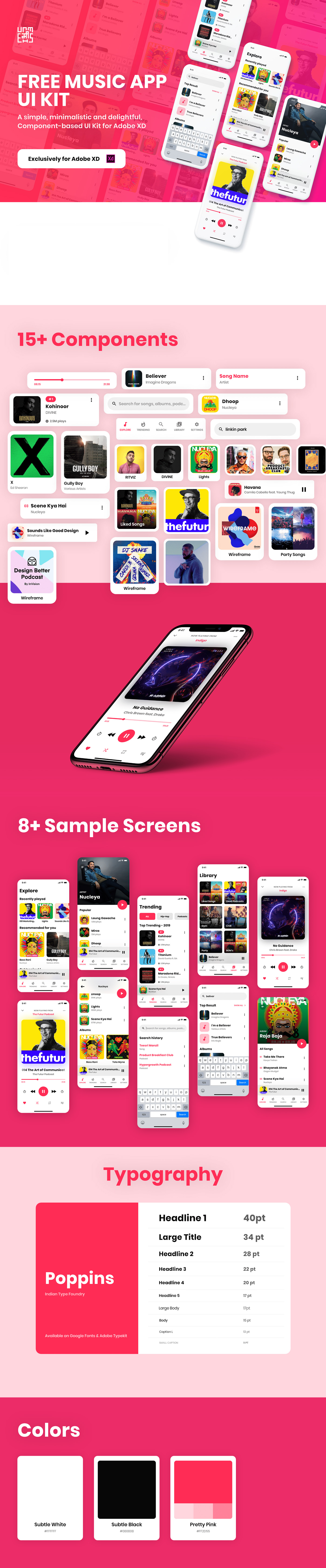 Music App Free UI Kit