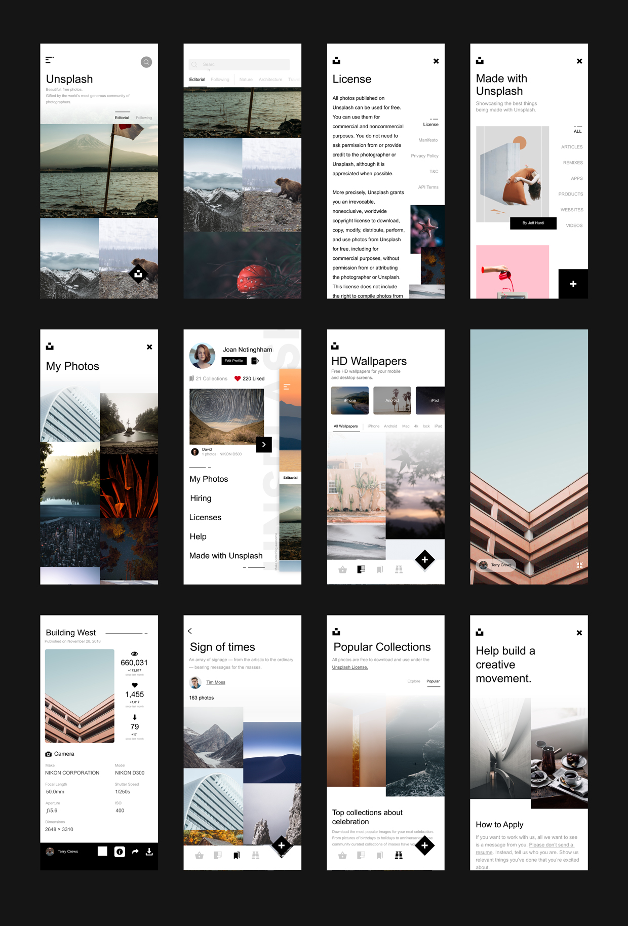 Unsplash UI Kit