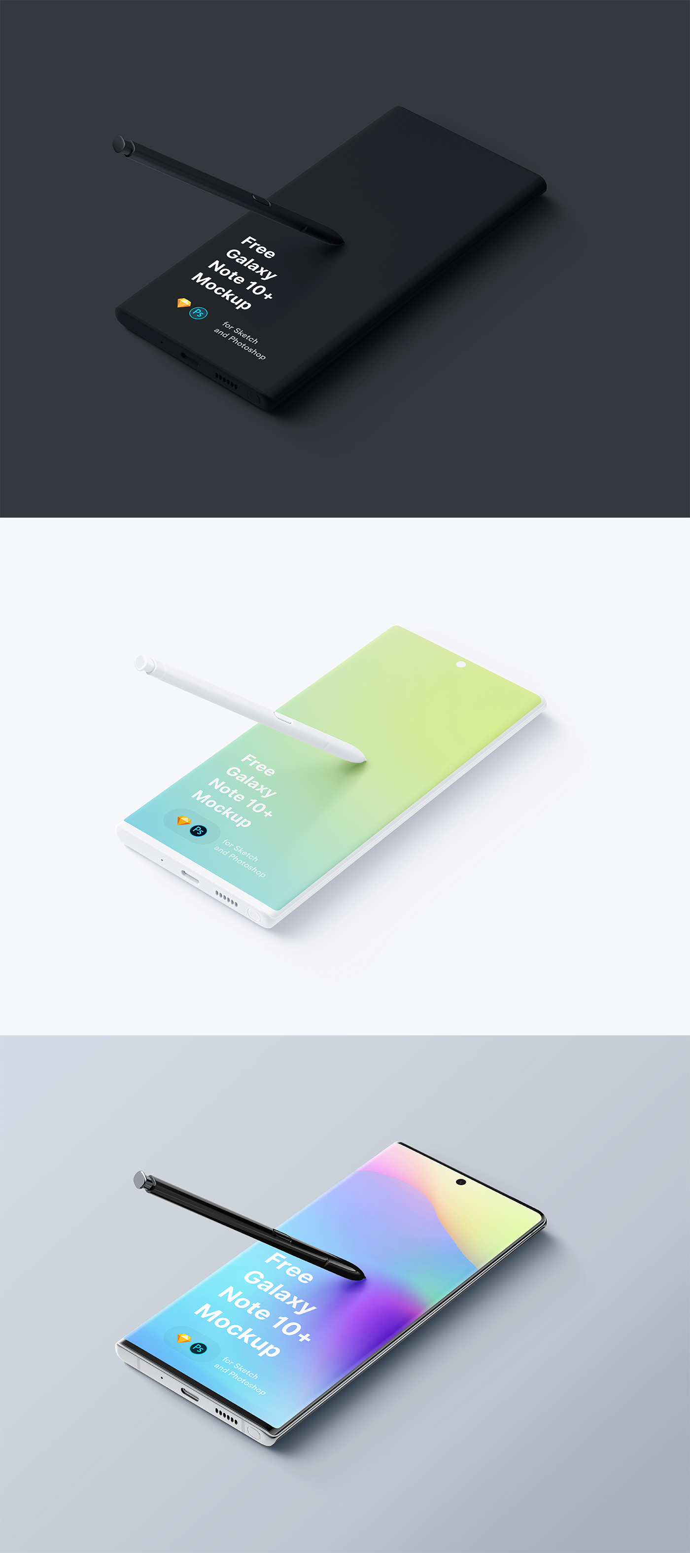 Free Samsung Galaxy Note 10 Plus Mockup