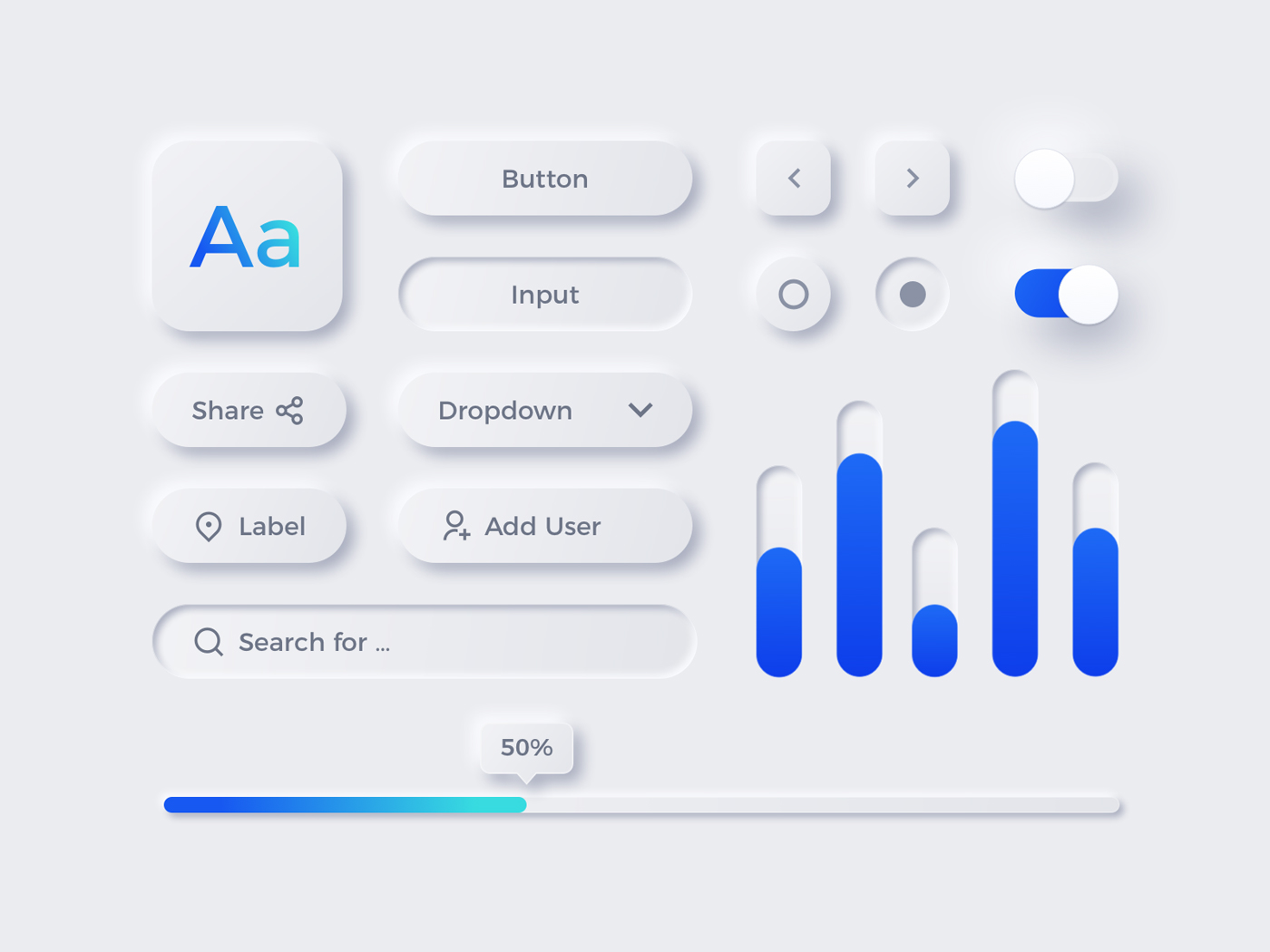 Free Neumorphic UI Elements