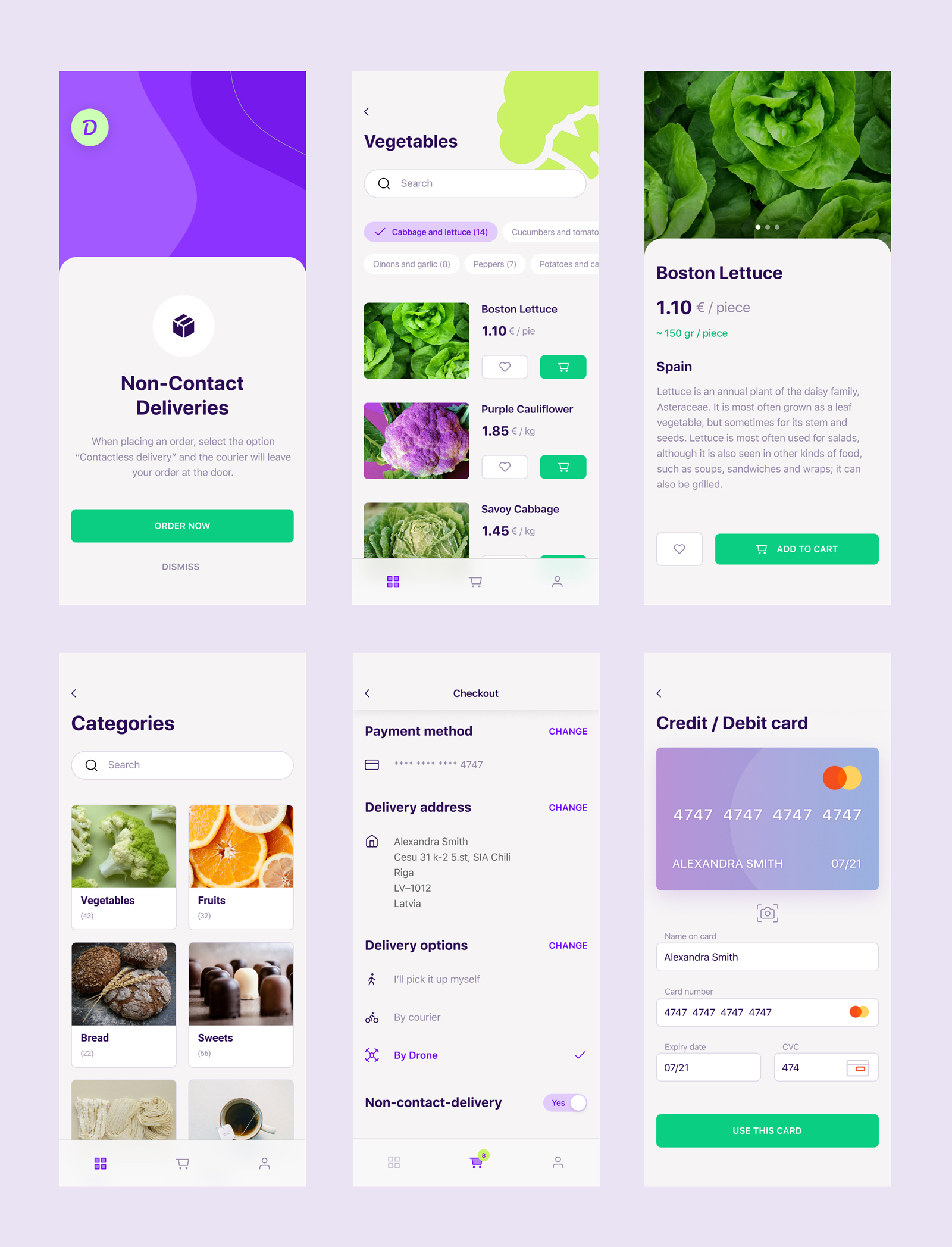 Delivery App Free UI Kit for Figma