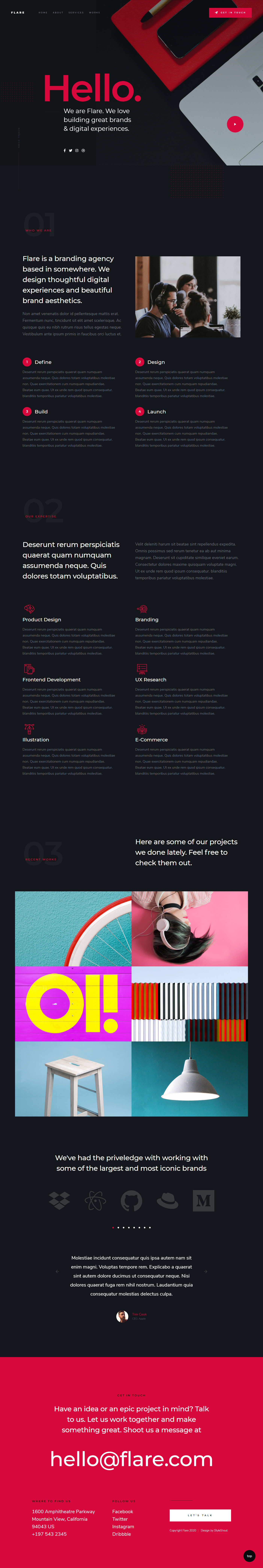 Flare - Free Agency HTML Website Template