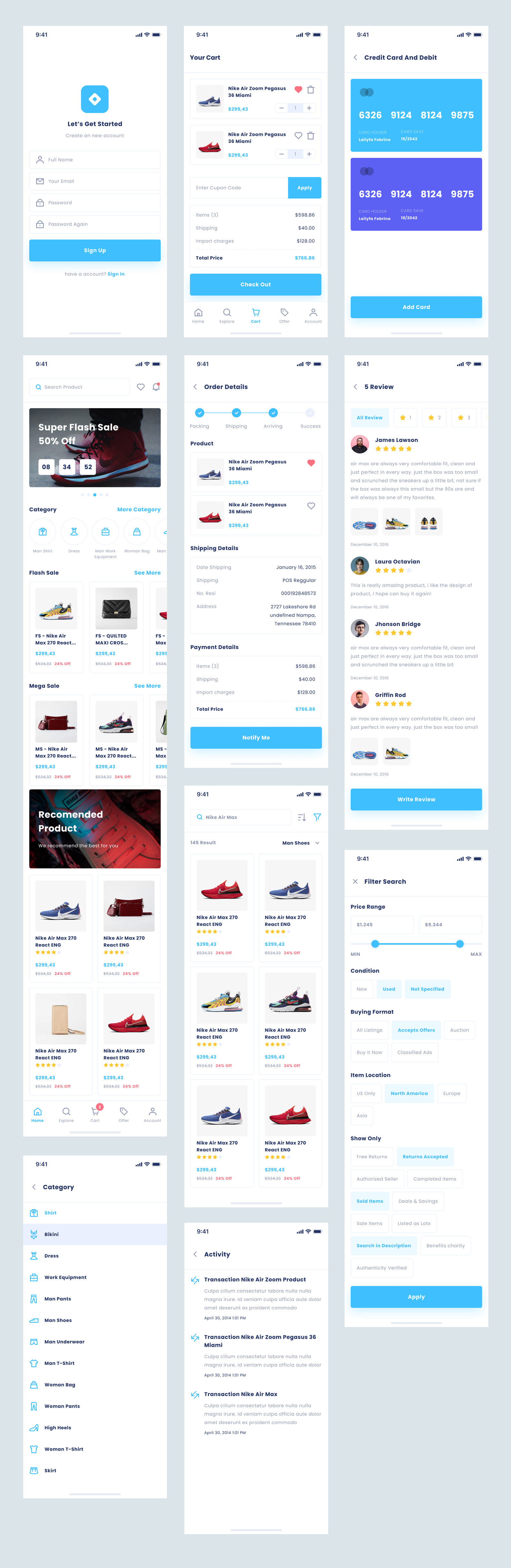 Lafyuu Free E-commerce UI Kit for Figma