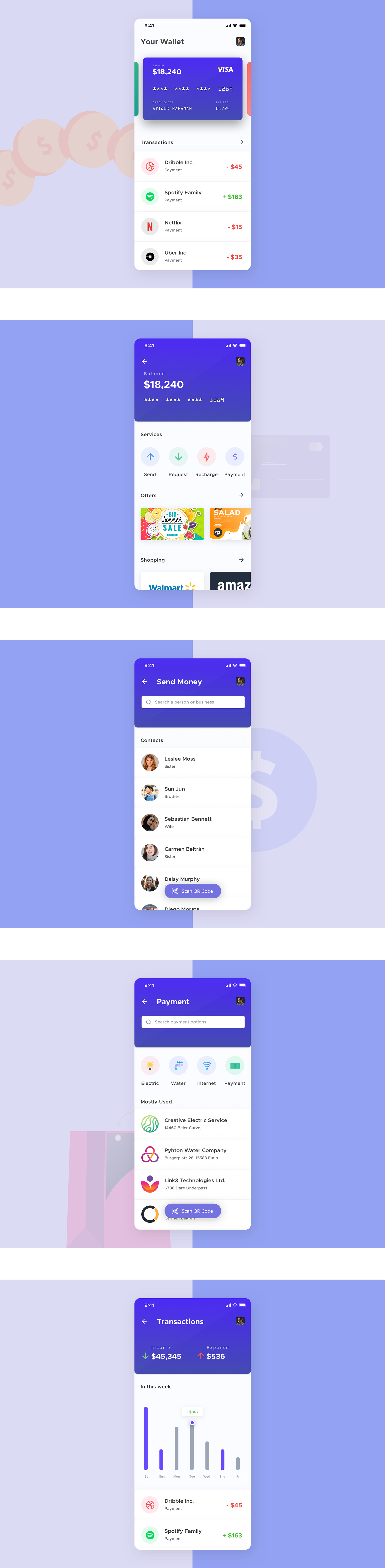 Free Mobile Wallet Concept for Sketch