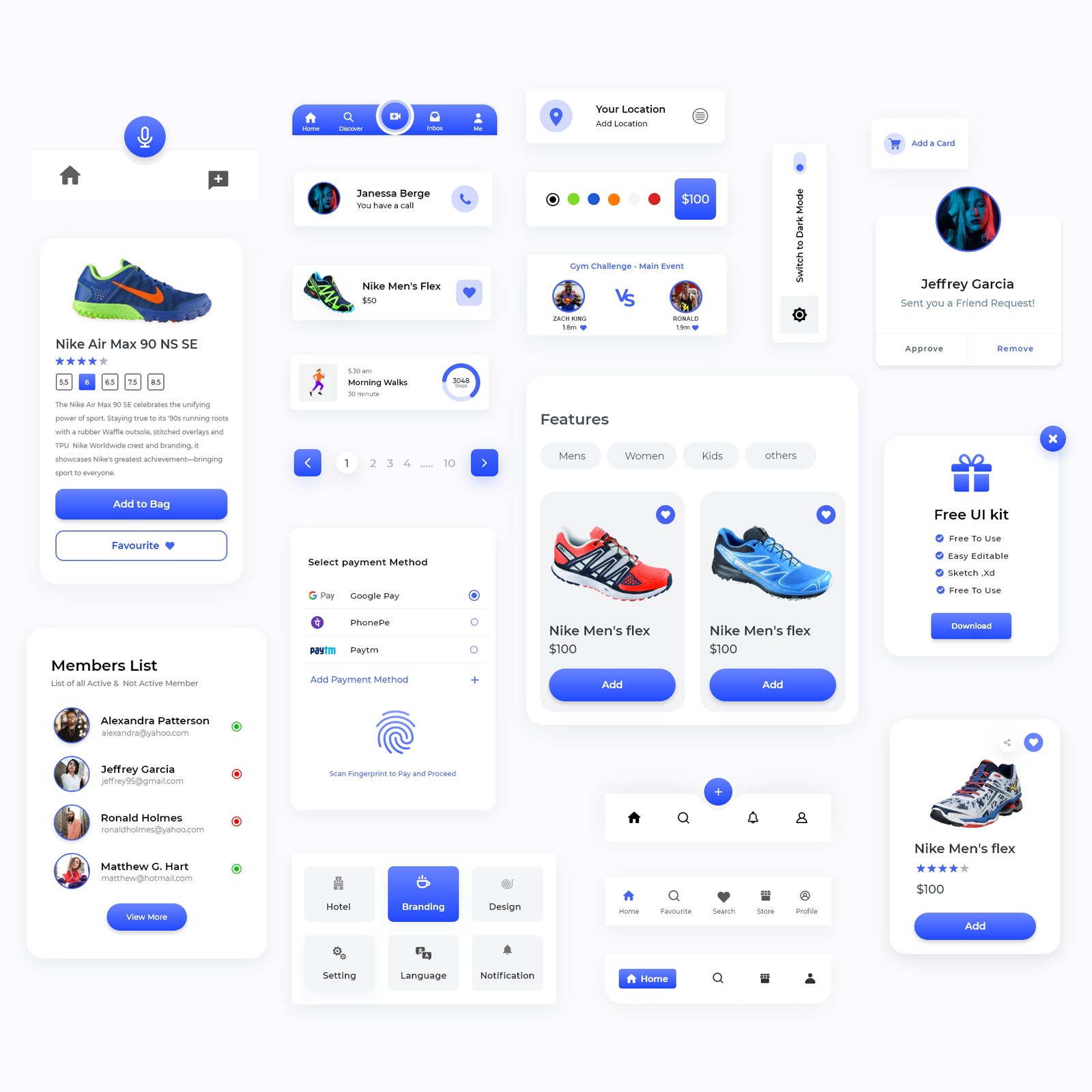 22+ Components Free UI Kit