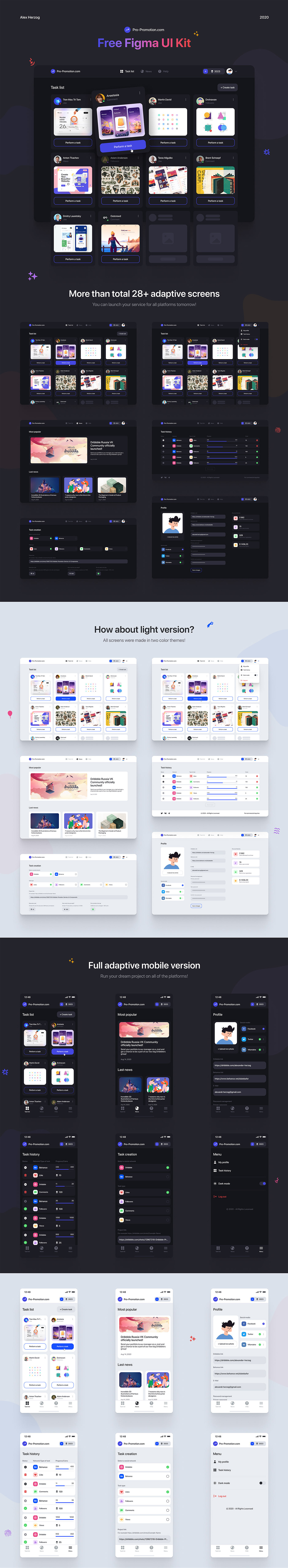 Web Service - Free UI Kit for Figma