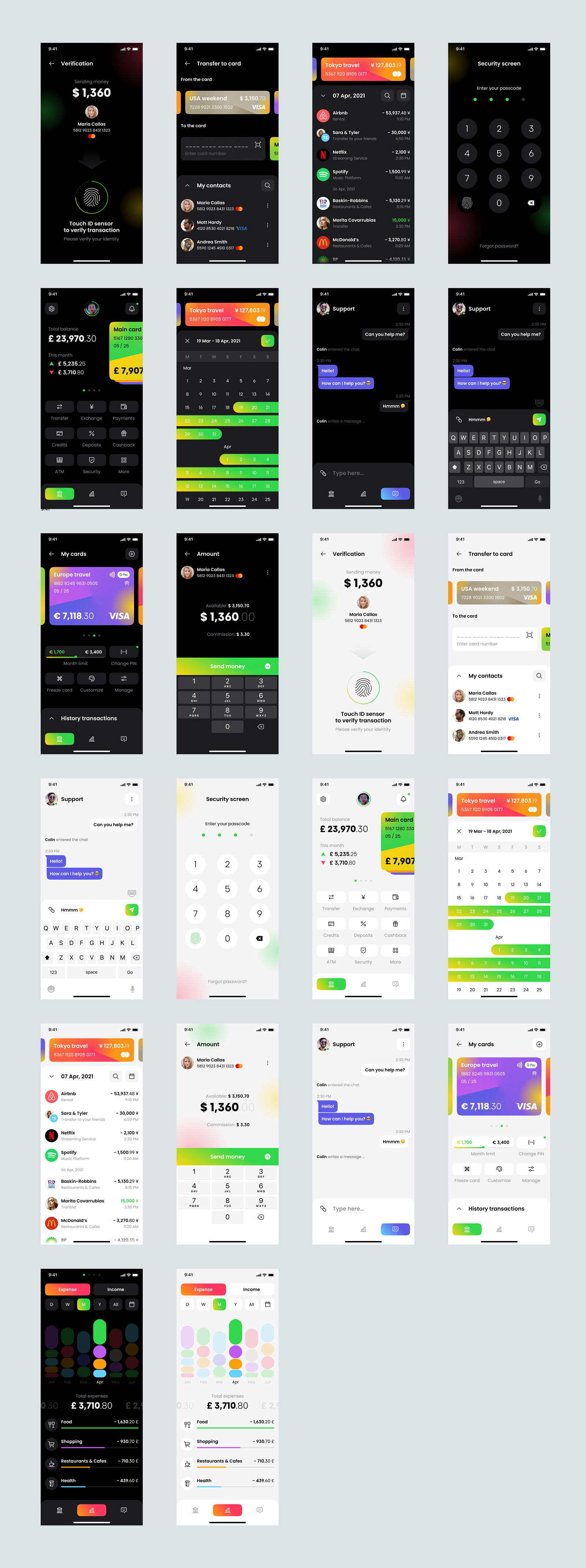 Banking App Free UI Kit for Figma