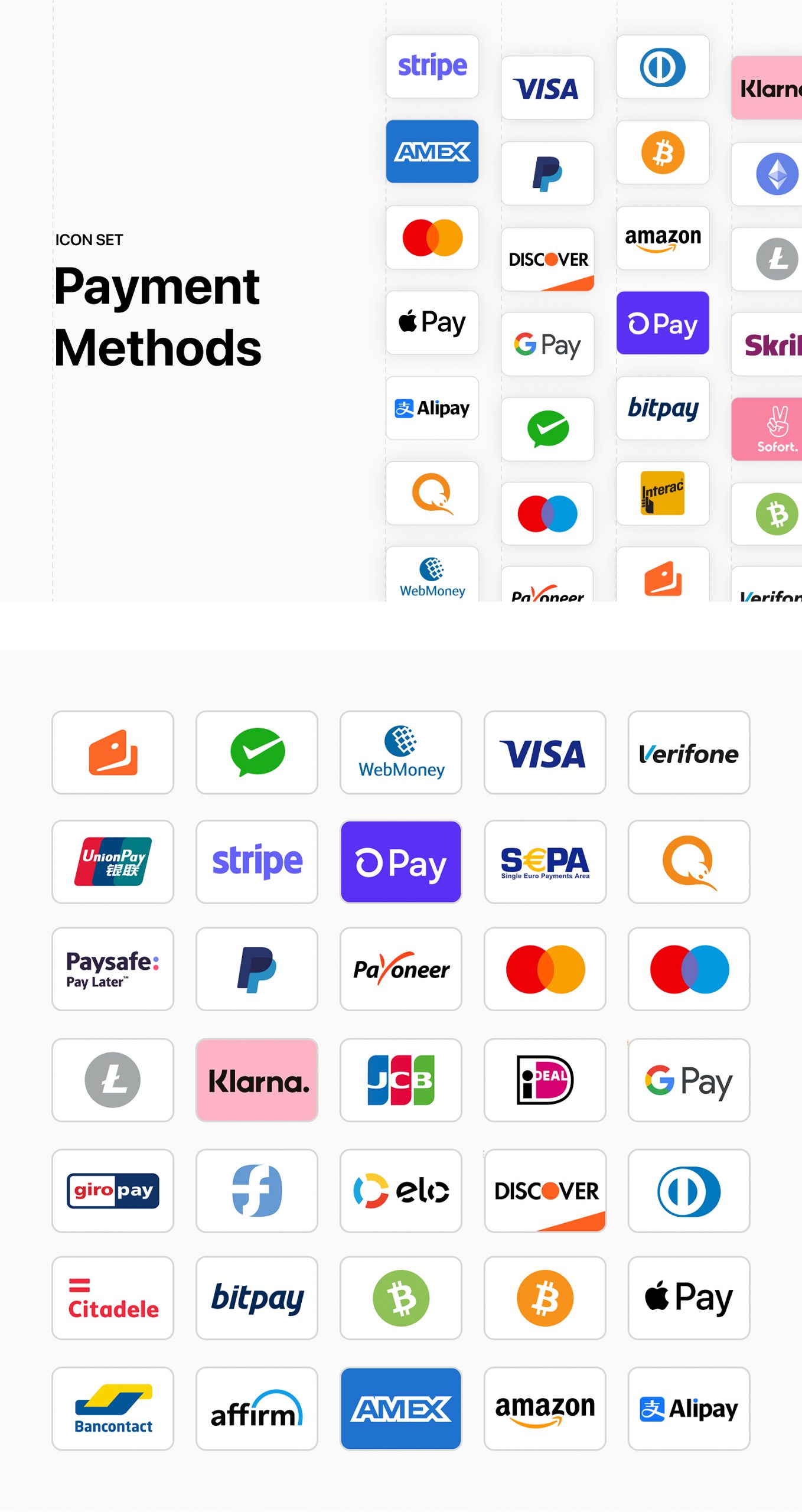 Payment Methods Icon Set