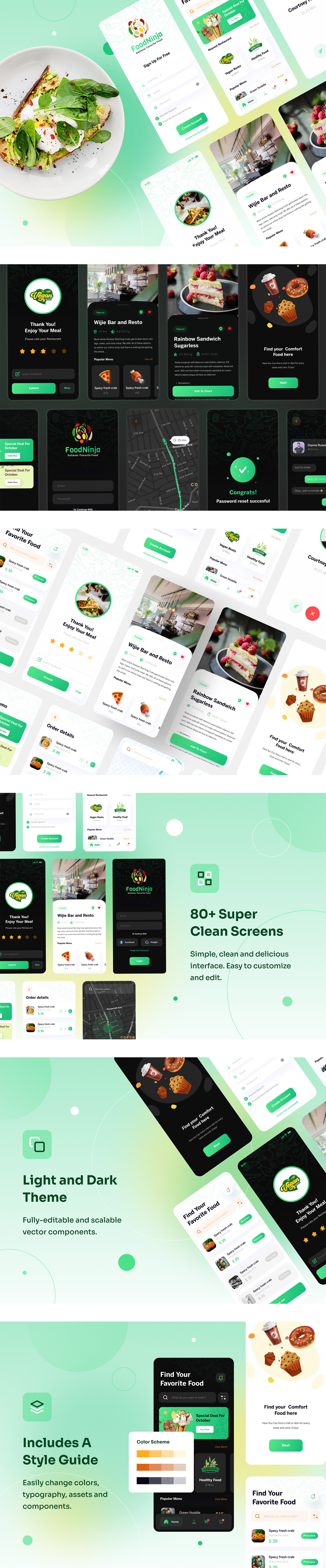 Food Ninja — Food Delivery Free UI Kit