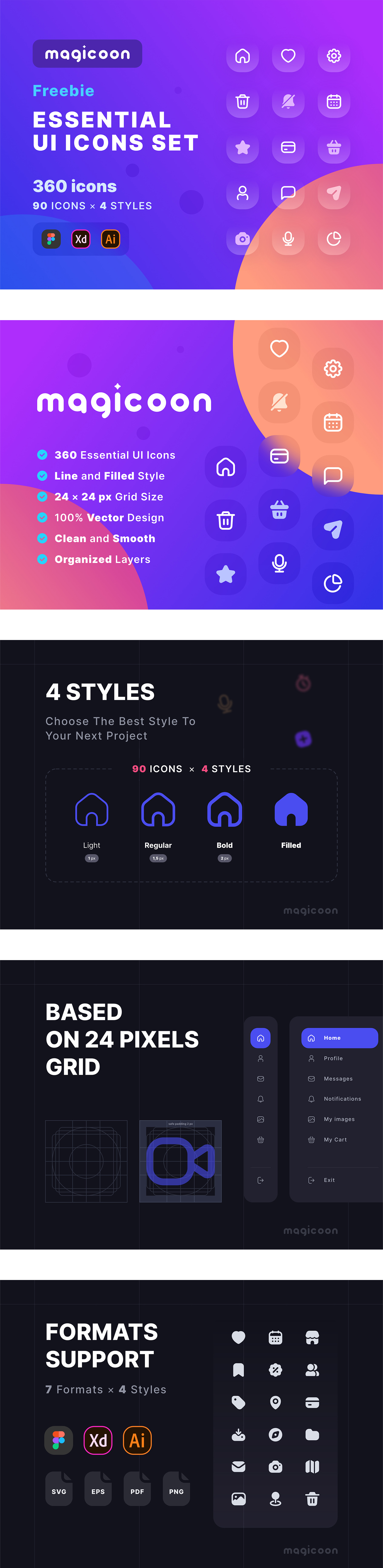 Magicoon — Free Modern Icons Library