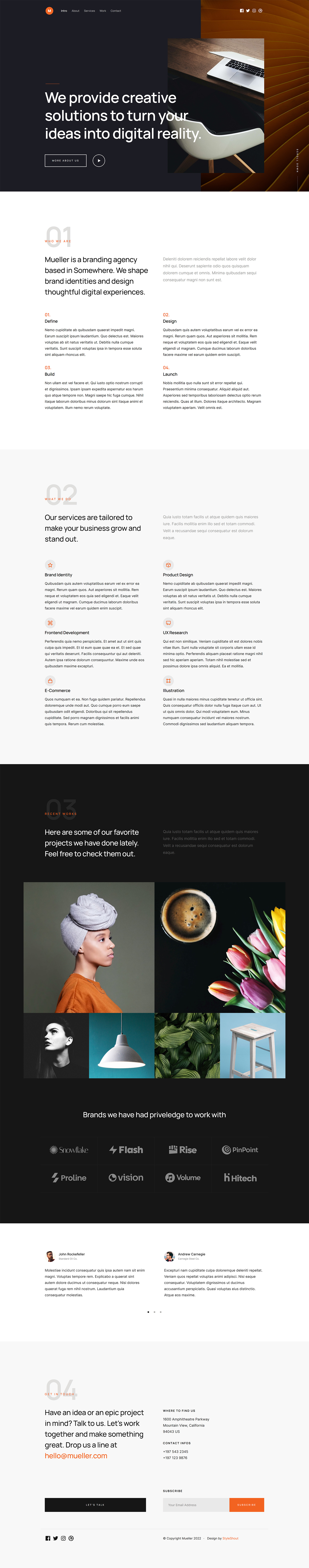 Mueller — Free Agency HTML Website Template