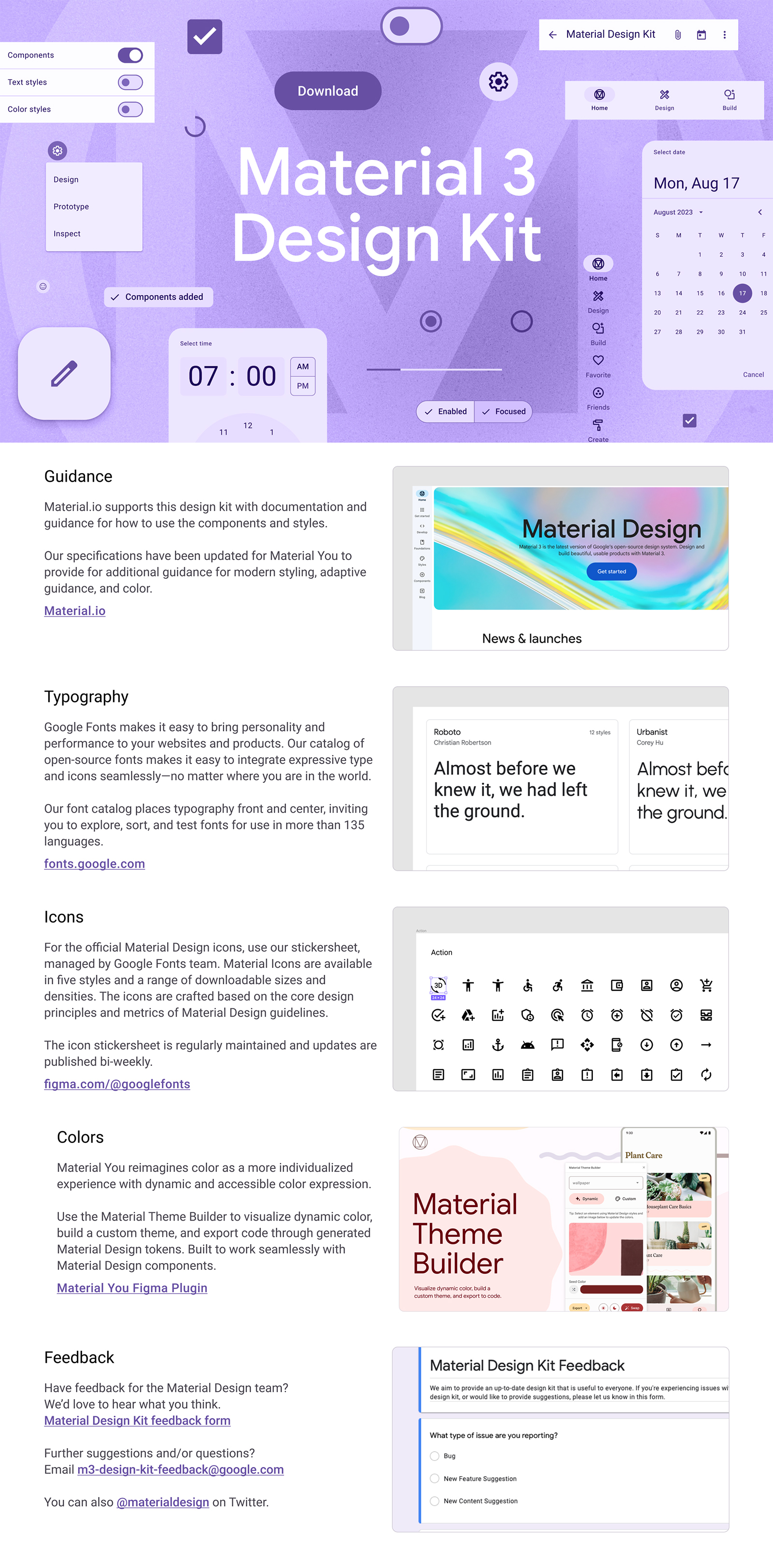 Material 3 Design UI Kit for Figma