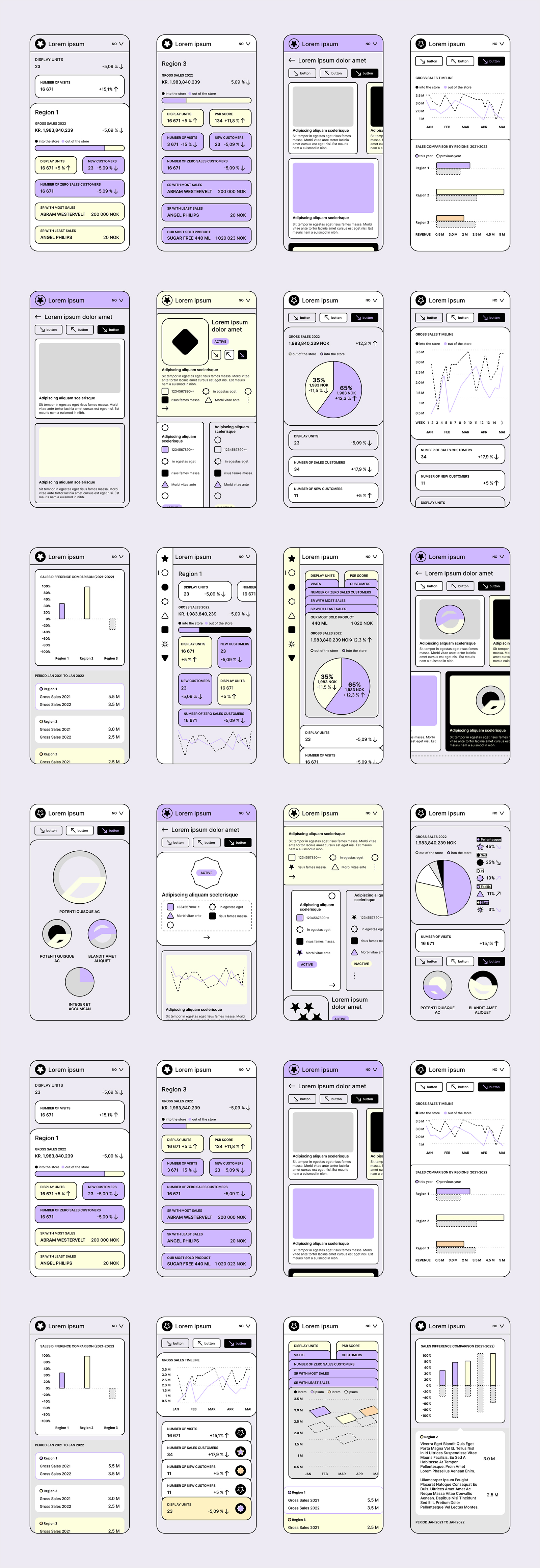 Brutal UI Free Wireframe UI Kit