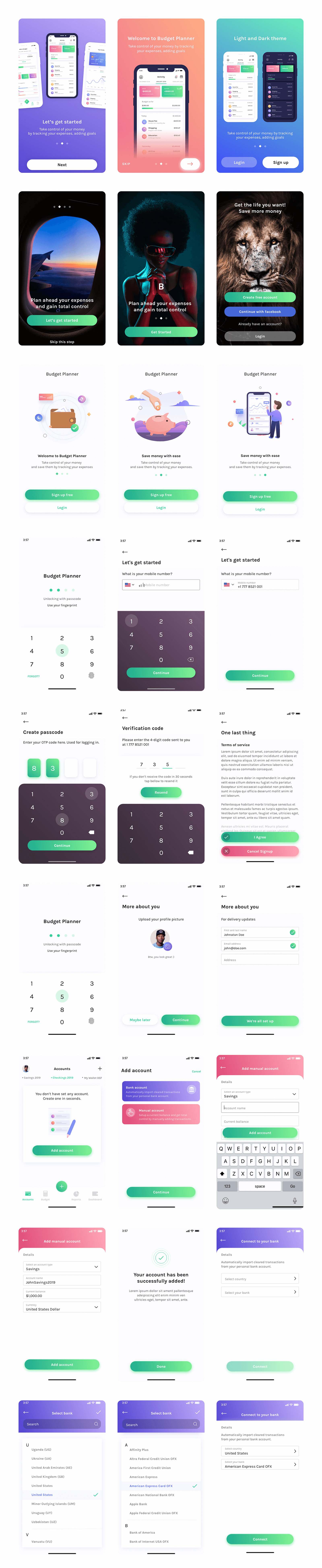 Budget Planner – Finance App Free UI Kit