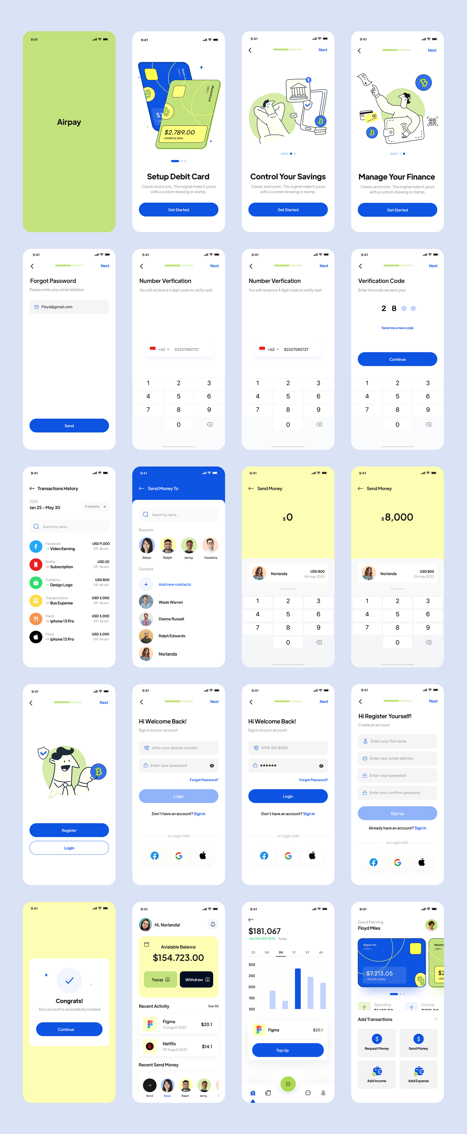 Airpay - Finance App Free UI Kit