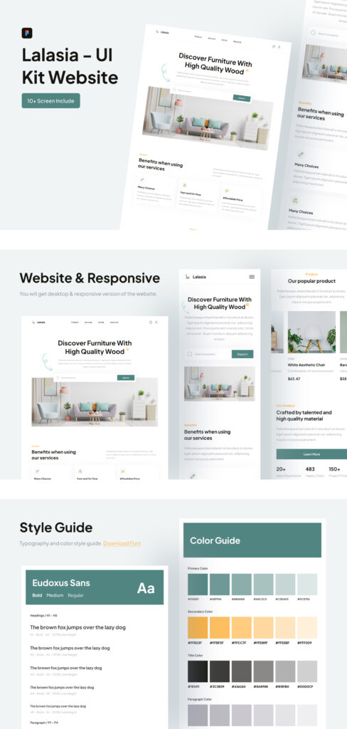 Lalasia Furniture Free Website Template For Figma Theme UI