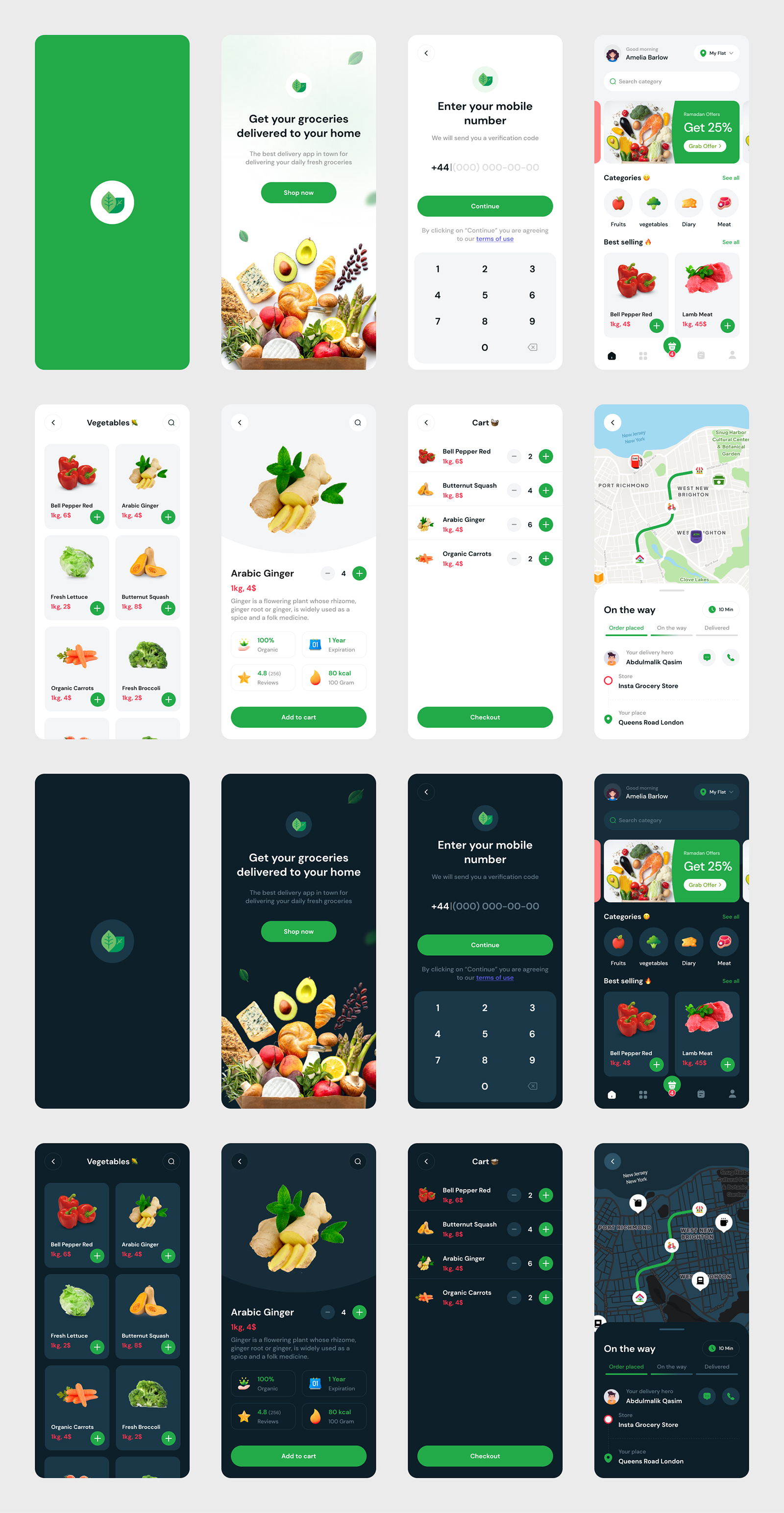 Grocery App Free UI Kit