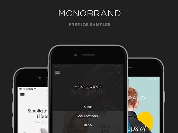 Monobrand iOS UI Kit - Free Sample