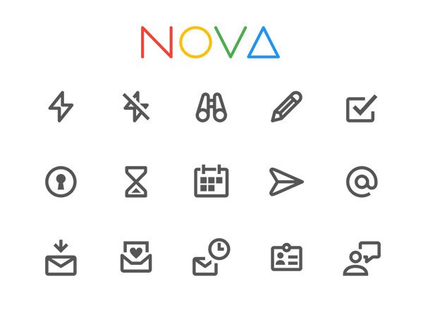 Nova - 350 Material Style Free Icons