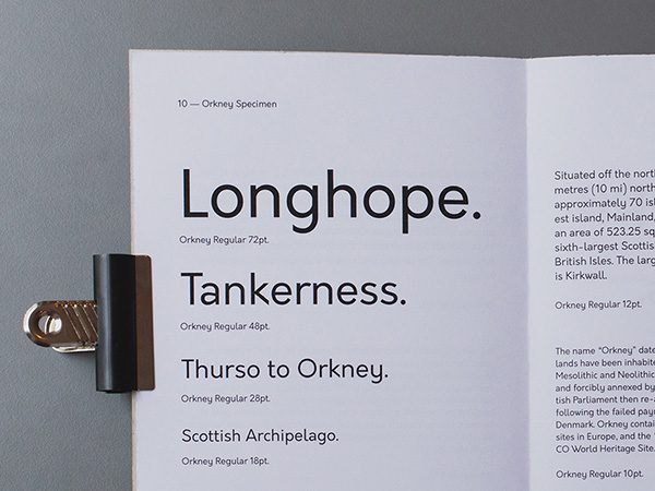 Orkney - An open source geometric typeface