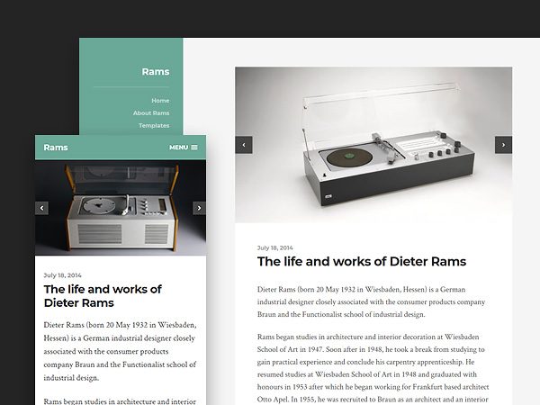 Rams - A Clean and Minimalist Free Wordpress Theme