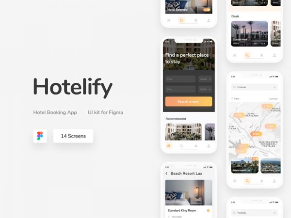 Hotelify - Free Hotel Booking App UI Kit