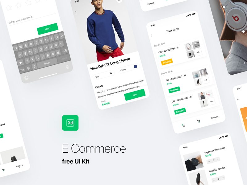 E-commerce App Free UI Kit