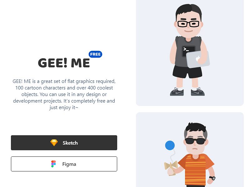 Gee! Me — Free Vector Characters