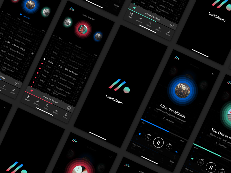 Free Radio App UI Kit | Theme-UI